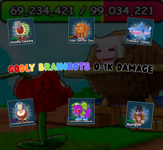 Godly Brainrots 0-1k Damage