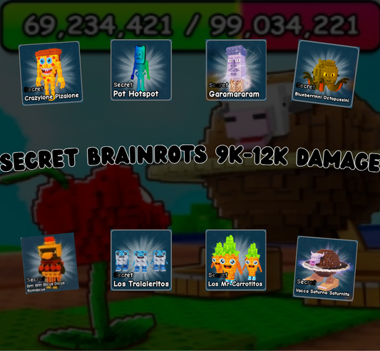 Secret Brainrots 9k-12k Damage